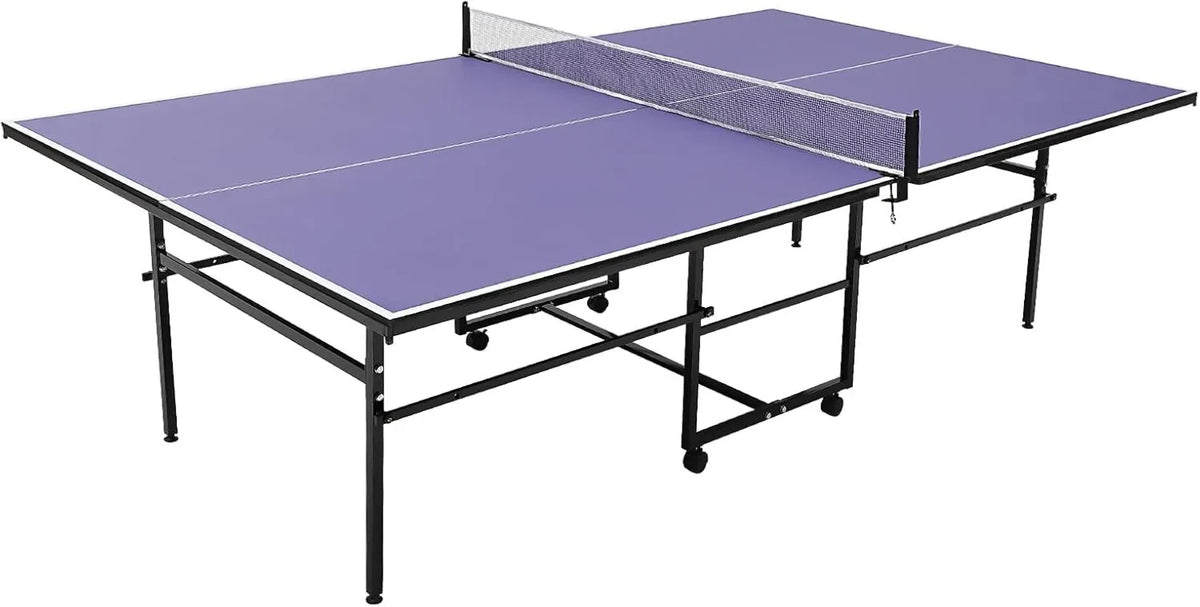 Tischtennisplatte für Training und Freizeitspiel, klappbare Konstruktion, leicht transportierbar, für innen und außen, schnell aufgebaut, 3 Bälle