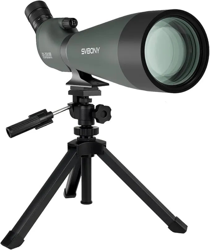 Spektiv mit Zoom SVBONY SV28 25-75x100mm, Beobachtungsfernrohr, BAK4/FMC-Optik, mit Stativ, für Vogelbeobachtung, Natur