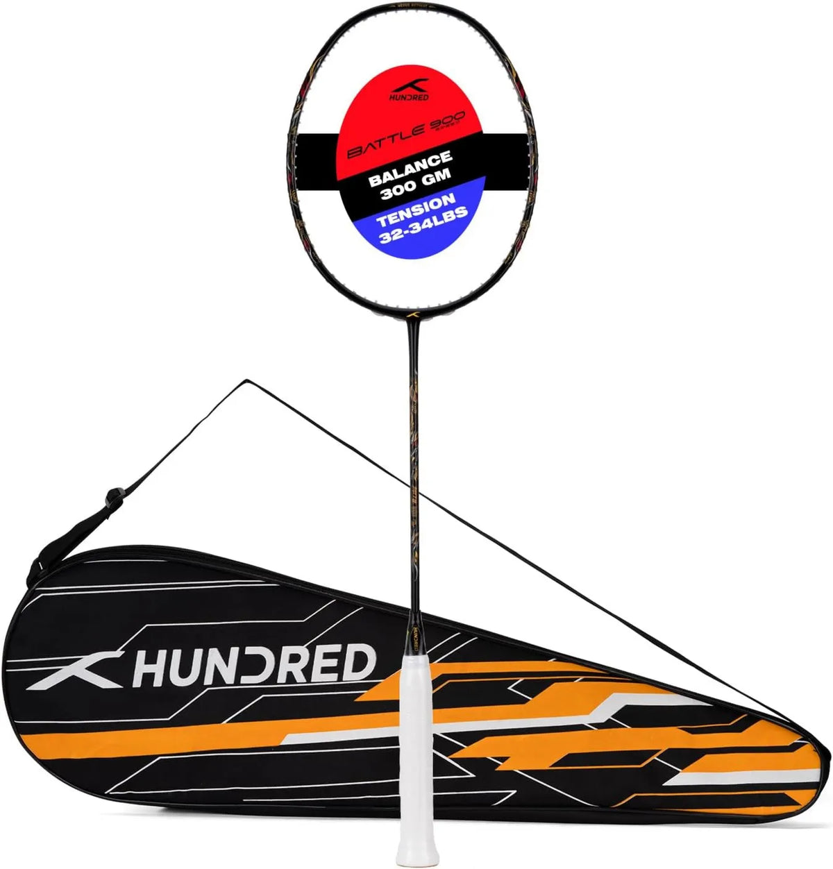 Badmintonschläger, Federballschläger, für Training und Freizeitspiel, Hundred