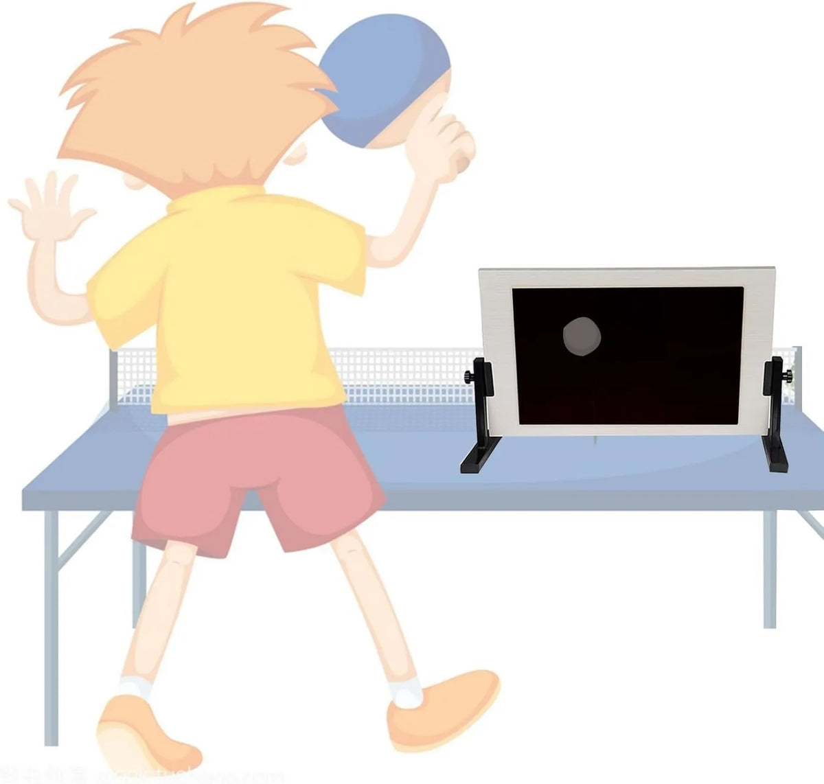 Tischtennis-Rückprallbrett, Pingpong-Returnboard, leicht transportierbar, für den Außenbereich, für selbstständiges Schlagtraining