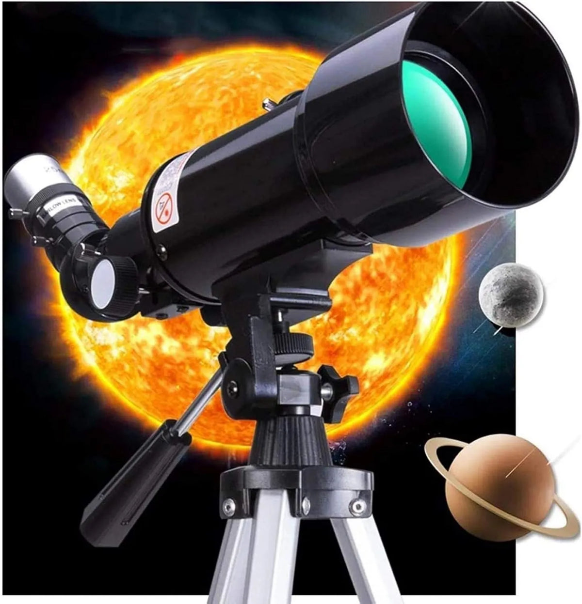 Linsenteleskop für Himmelsbeobachtung, Astronomisches Refraktor-Teleskop, mit Stativ, für mobile Beobachtung