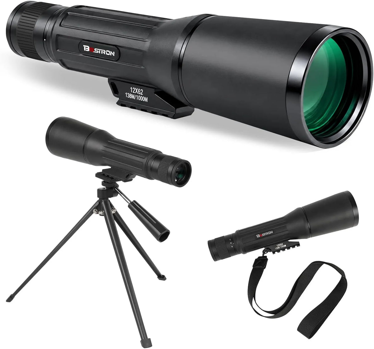 Spektiv mit Zoom, Beobachtungsfernrohr, mit Stativ, wasserdicht, für Vogelbeobachtung, Natur