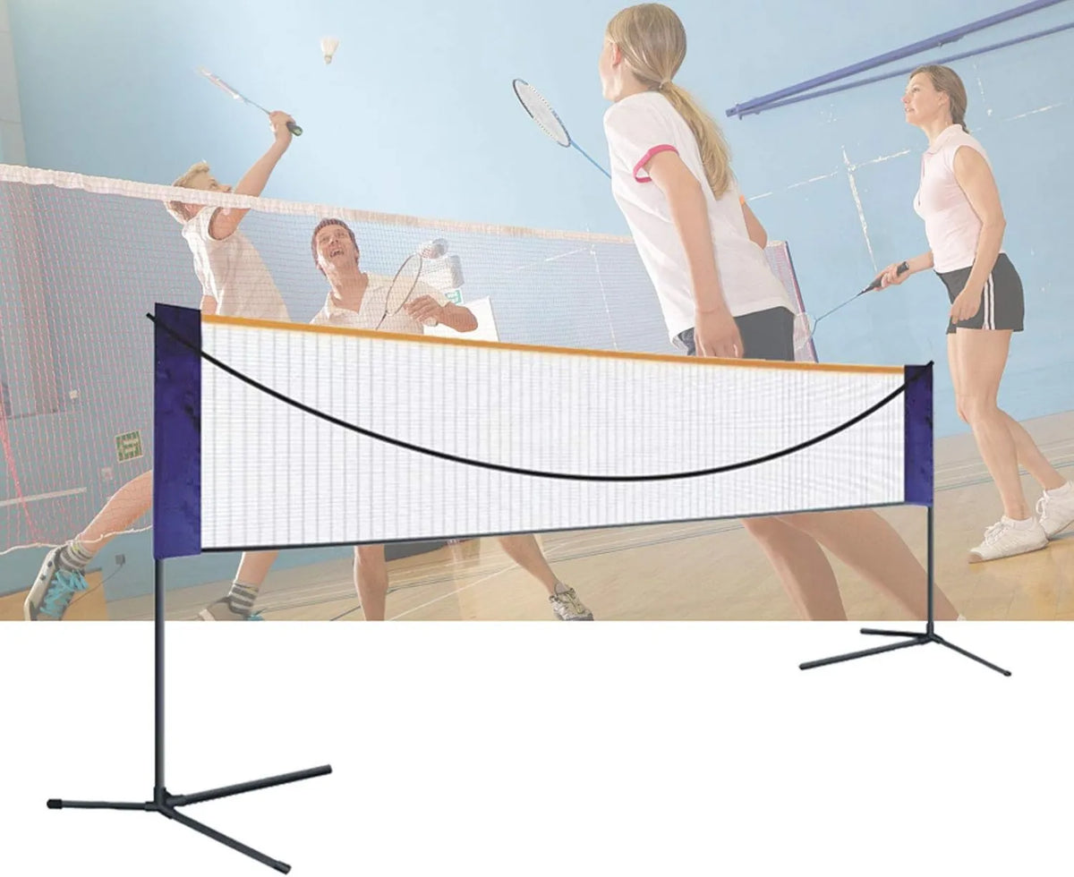 Badmintonnetz für Garten, Park und Training, höhenverstellbar, für den Außenbereich, mit Netz, 3.1m, 4.2m, 5.1m, mobiles Federballnetz
