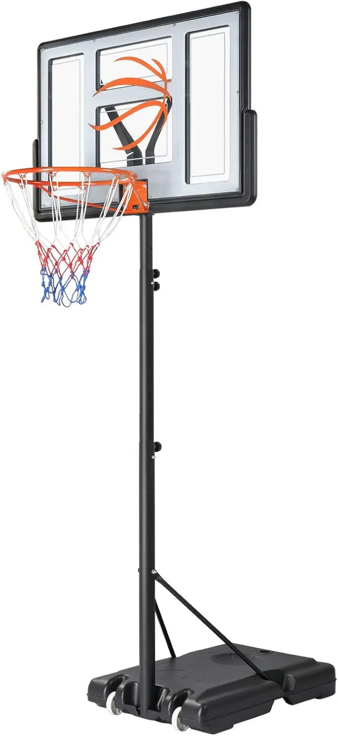 Basketballkorb mit Ständer für Garten, Einfahrt und Training, höhenverstellbar, für den Außenbereich, 135-305 cm, mobile Basketballanlage
