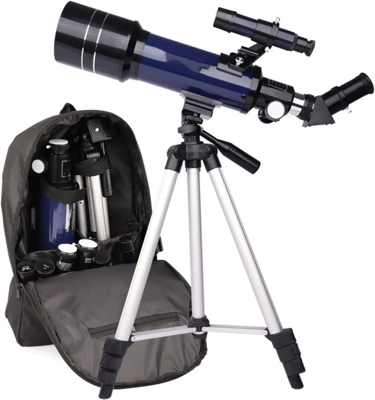Astronomisches Teleskop für Beobachtung von Mond, Sternen und Natur, Beobachtungsfernrohr für Einsteiger und Erwachsene, 70mm