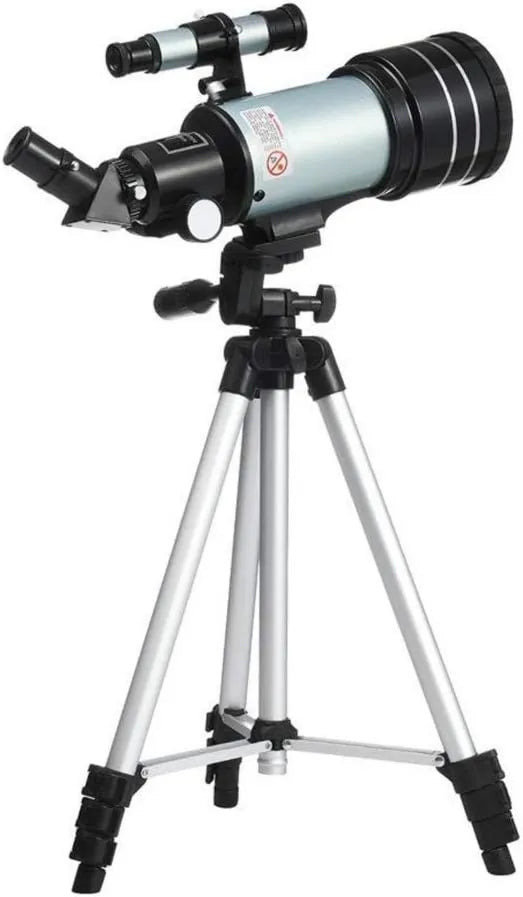 Linsenteleskop für Himmelsbeobachtung, Astronomisches Refraktor-Teleskop, 300/70, 70 mm, mit Stativ, mit Mondfilter
