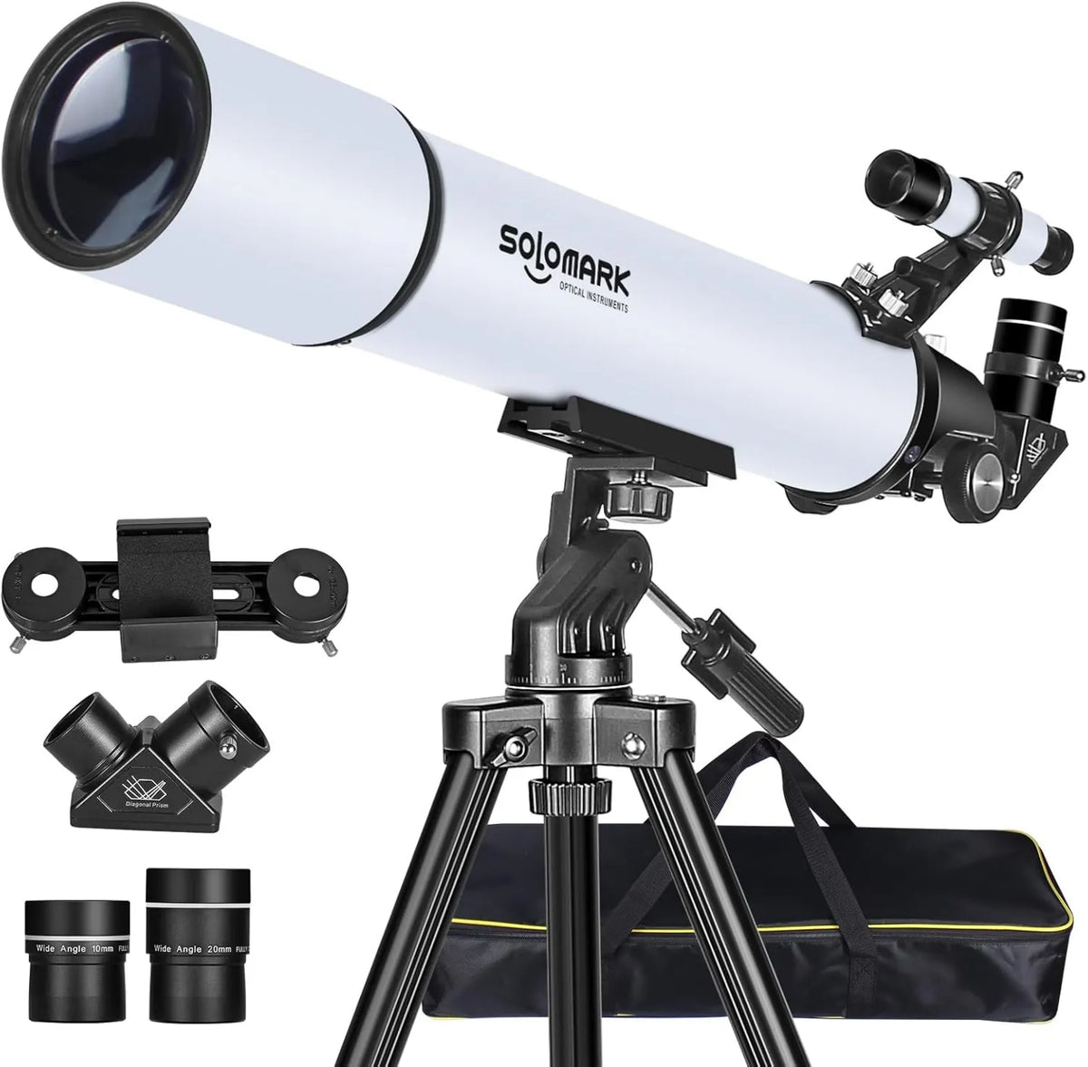 Linsenteleskop für Himmelsbeobachtung, Astronomisches Refraktor-Teleskop, 900 mm Öffnung, 80mm, 900mm, für Beobachtung unterwegs