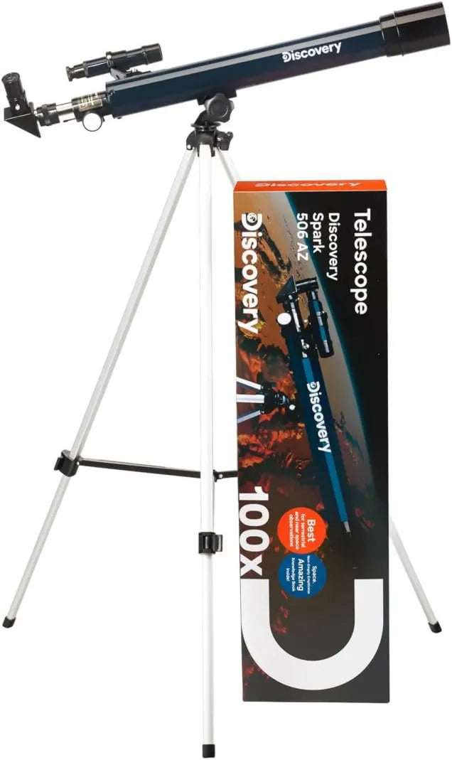 Astronomisches Refraktor-Teleskop Levenhuk Discovery - Spark 506 AZ, Linsenteleskop für Himmelsbeobachtung, 50/600, mit Montierung