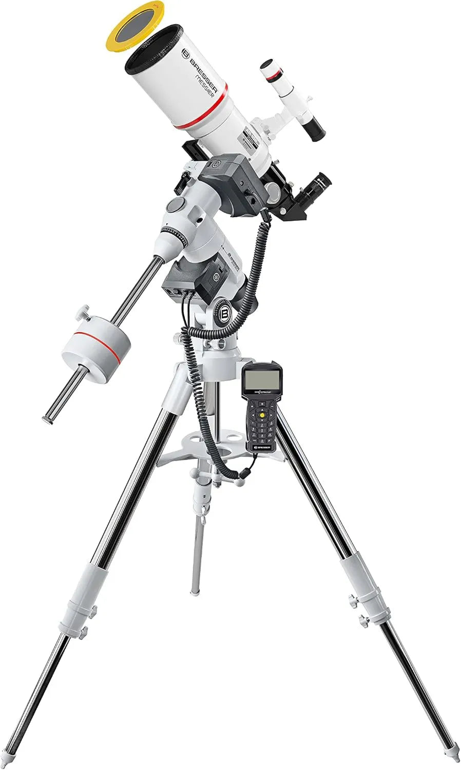 Astronomisches Refraktor-Teleskop BRESSER Messier AR-102xs/460 EXOS-2/EQ5 Goto, Linsenteleskop für Himmelsbeobachtung