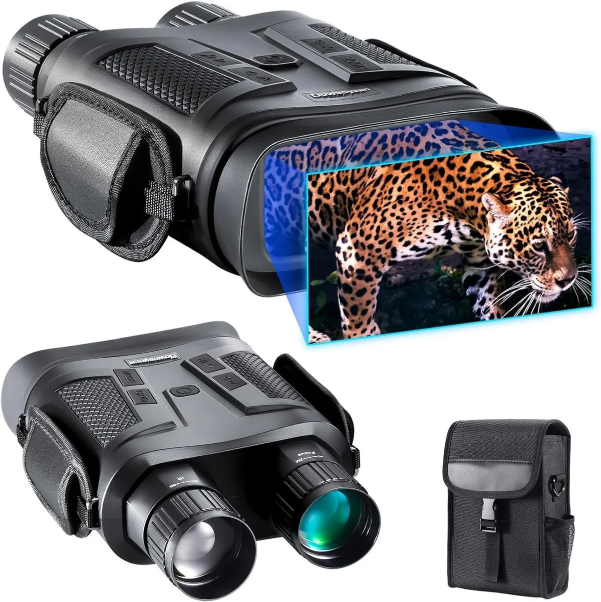 Digitales Nachtsichtgerät, Infrarot-Fernglas mit Foto- und Videoaufnahme, 5X, 4K, 7000mAh, für Tierbeobachtung, Camping