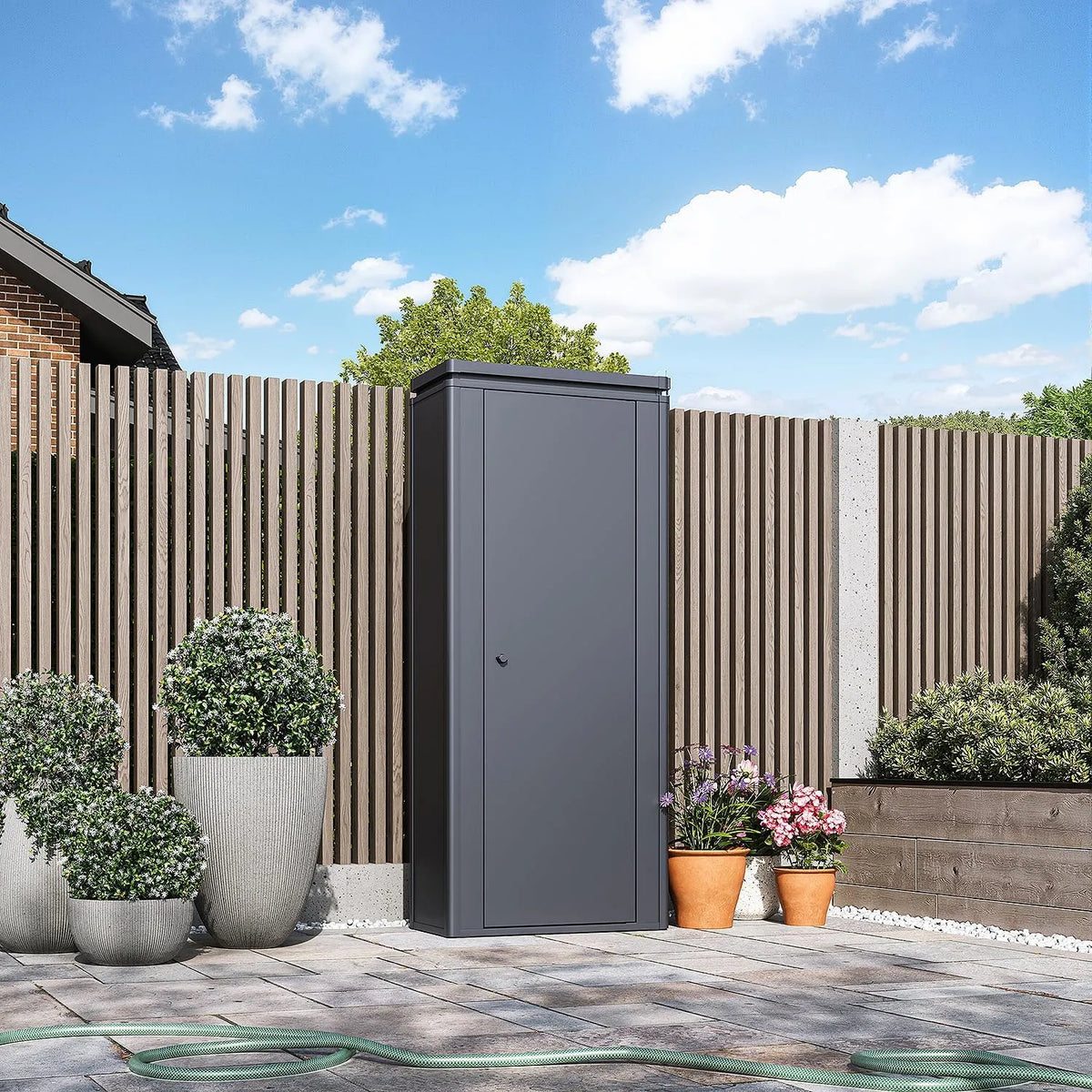 Gartenschrank, aus verzinktem Stahl, für Werkzeug und Gartenzubehör
