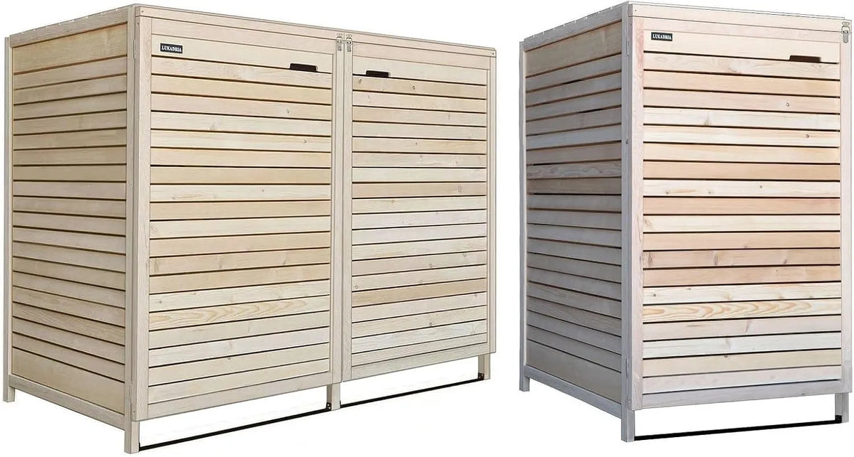 Mülltonnenbox Adria – aus Holz, 240 L, als Sichtschutz und Unterstand für Abfalltonnen