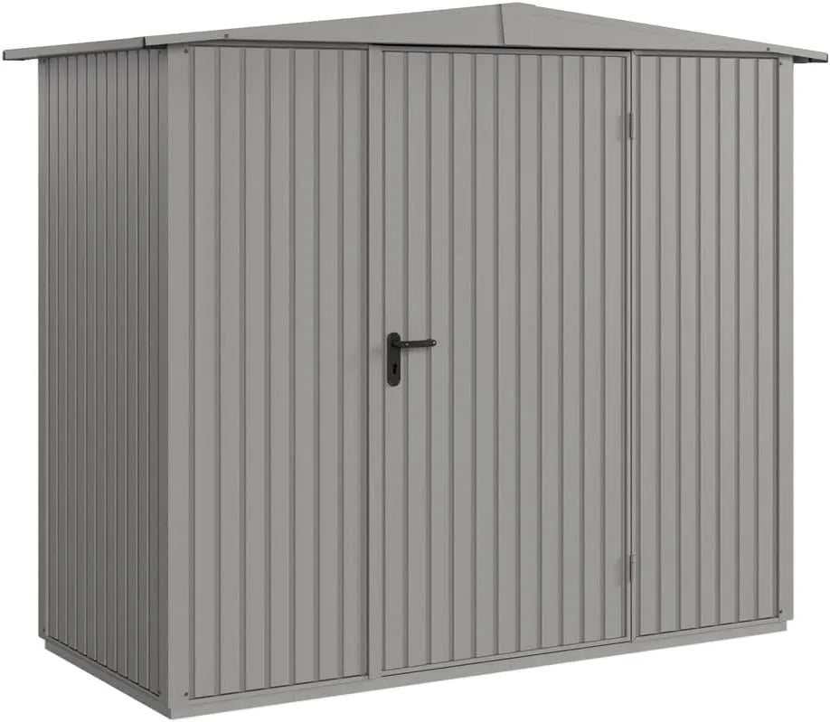 Gerätehaus, aus Aluminium, 8,02 m², mit Satteldach, für Gartengeräte, Werkzeug und Außenlagerung