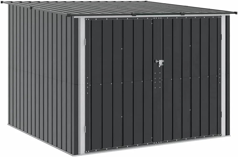 Fahrradgarage – aus Metall, 216 x 207 x 158 cm, anthrazit, für Fahrräder und Zubehör