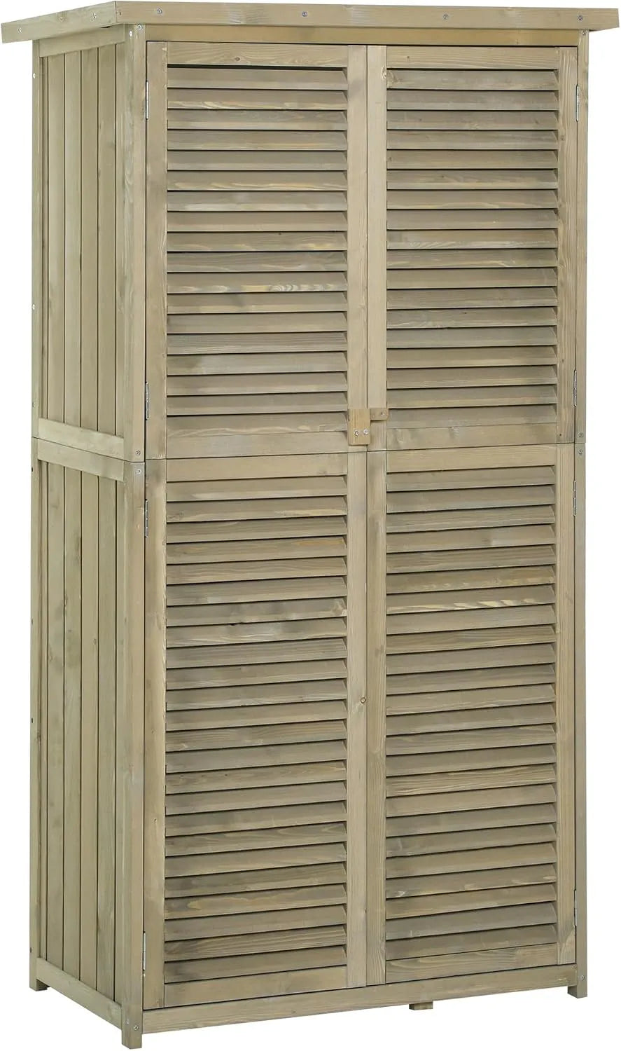 Outsunny Gartenschrank – 87 x 46,5 x 160 cm, grau, für Werkzeug und Gartenzubehör