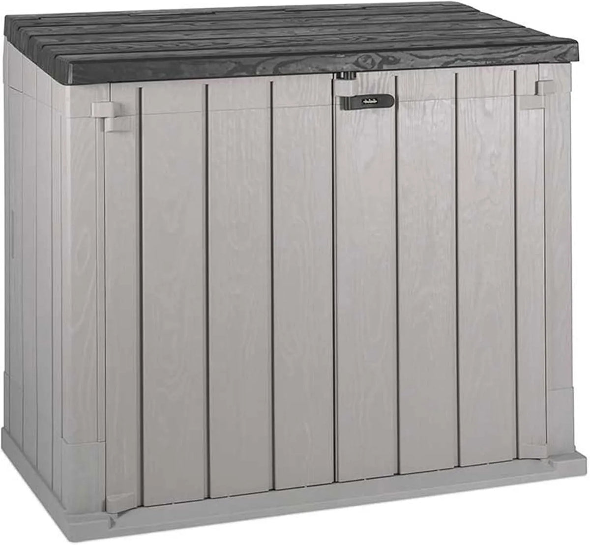 Toomax Outdoor-Aufbewahrung – aus Kunststoff, 130 x 75 x 110 cm, 842 L, schwarz, für Geräte und wettergeschützte Lagerung