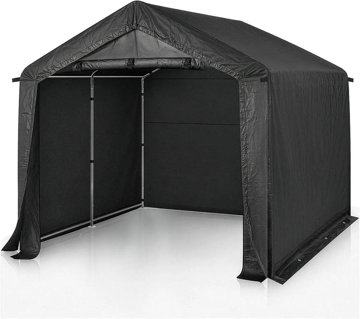 Gerätehaus – 240 x 240 cm, anthrazit, für Gartengeräte, Werkzeug und Außenlagerung