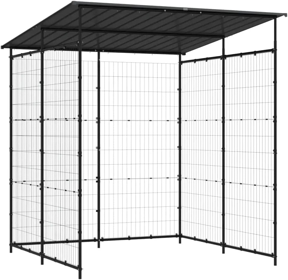 Fahrradgarage – aus Stahl, 190 x 190 x 222 cm, schwarz, für Fahrräder und Zubehör