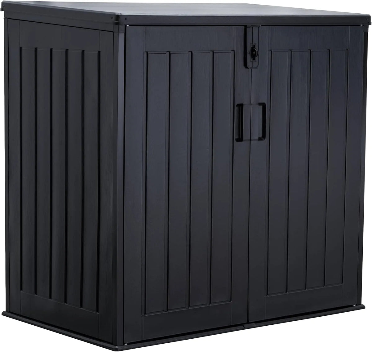 Koll Living Mülltonnenbox – als Sichtschutz und Unterstand für Abfalltonnen, aus Kunststoff, 775 Liter, schwarz und grau