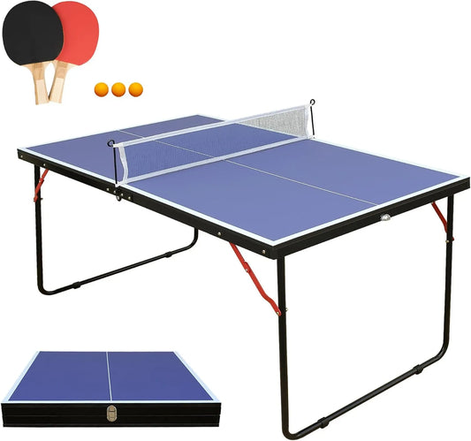 Tischtennis-Set für Training und Freizeitspiel, klappbare Konstruktion, für den Außenbereich, für den Innenbereich, mit Netz