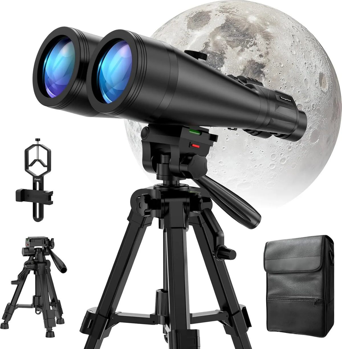 Astronomie-Fernglas, 20x80, Großfernglas für Sternbeobachtung für Sternfelder, Mond