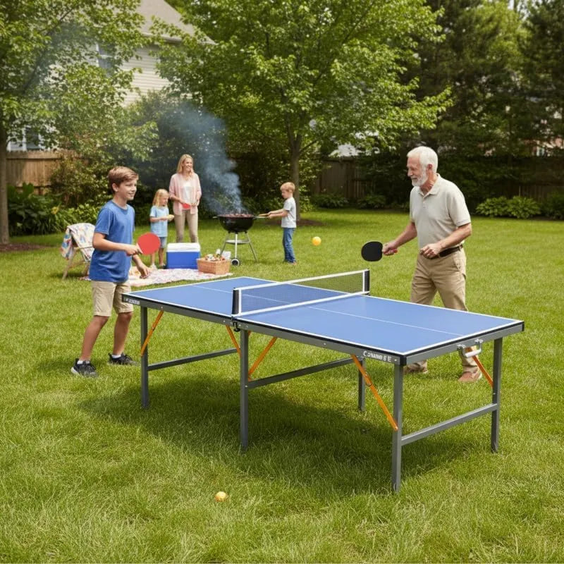 Tennis-Set für Training und Freizeitspiel, klappbare Konstruktion, für innen und außen, mit Netz, mit Schlägern, Tennisschläger mit Zubehör
