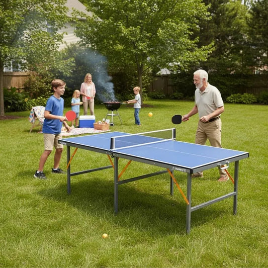 Tennis-Set für Training und Freizeitspiel, klappbare Konstruktion, für innen und außen, mit Netz, mit Schlägern, Tennisschläger mit Zubehör