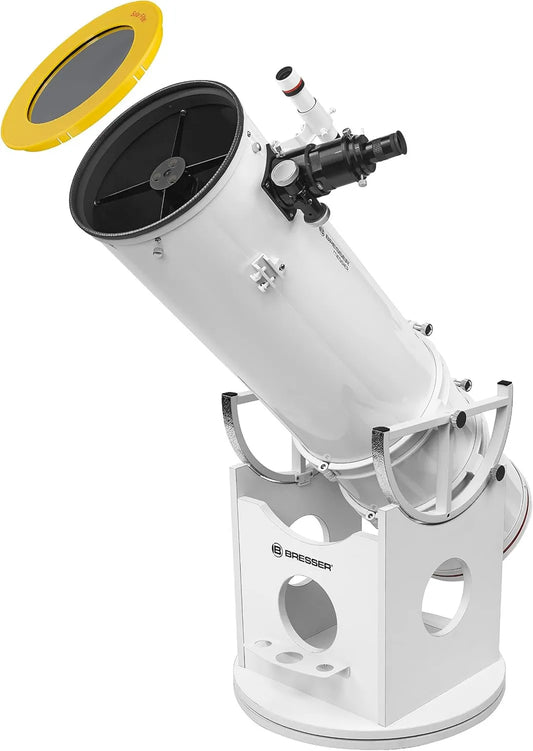 Dobson-Teleskop BRESSER Messier 10 Spiegelteleskop, Newton-Spiegelteleskop mit Dobson-Montierung, 500x, für lichtstarke Beobachtung von Mond