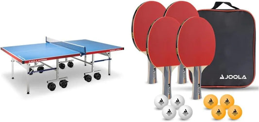 JOOLA 11650 Tennis-Set, Tennisschläger mit Zubehör, wetterfest, für den Außenbereich, aus Aluminium, 6 MM, für Training und Freizeitspiel