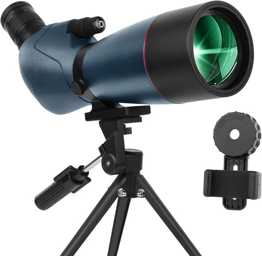 Beobachtungsfernrohr, Spektiv mit Zoom, 25-75x Zoom, 70 mm Objektiv, mit BAK4-Prisma, mit Stativ, mit Transporttasche