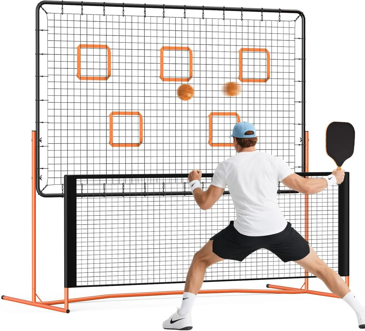 Pickleball-Netz, mobiles Netzsystem, für innen und außen, orange, 1,8 m, für Garten, Court und Training