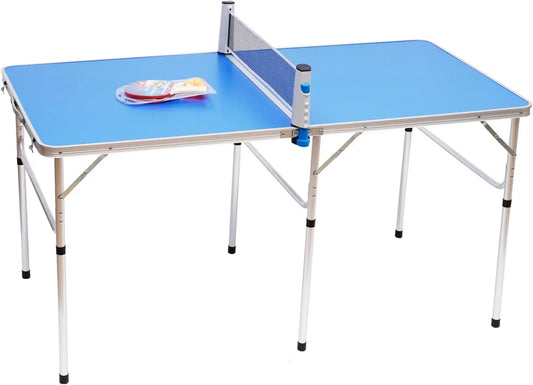 Tischtennisplatte, Tischtennistisch, klappbare Konstruktion, leicht transportierbar, mit Netz, mit Schlägern, 3 Bälle, für Training und Freizeitspiel