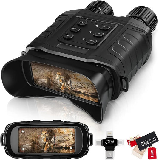 Digitales Nachtsichtgerät, Infrarot-Fernglas mit Foto- und Videoaufnahme, 20X, 4X, wasserdicht, für Tierbeobachtung, Camping