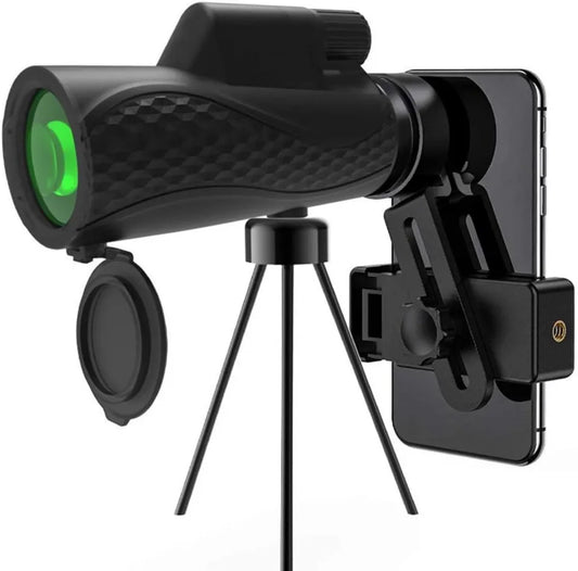 Monokular mit hoher Vergrößerung, 12x50, IPX7, mit Stativ, wasserdicht, kompaktes Fernrohr für Vogelbeobachtung, Wandern