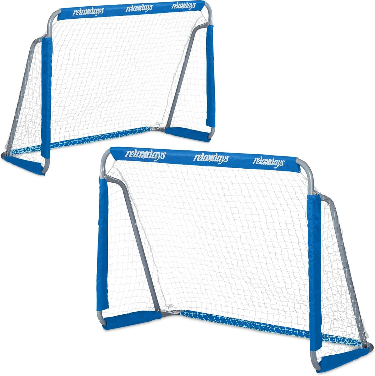 Relaxdays Fußball-Trainingsset, blau, 75 cm; Zubehör für Ballkontrolle für Technik-, Pass- und Schusstraining