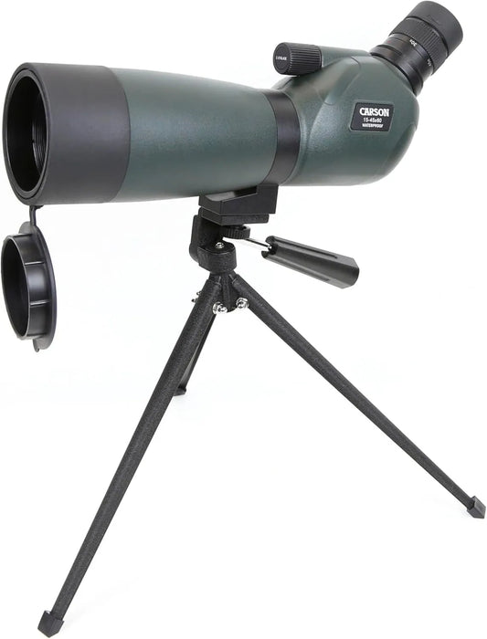 Beobachtungsfernrohr, Spektiv mit Zoom, 15-45x, 60mm, mit Stativ, für Vogelbeobachtung, Natur