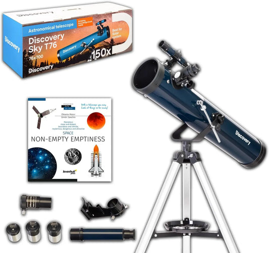 Discovery Sky T76 76 mm Leichtes, Tragbares Astronomisches Refraktor-Teleskop, Linsenteleskop für Himmelsbeobachtung