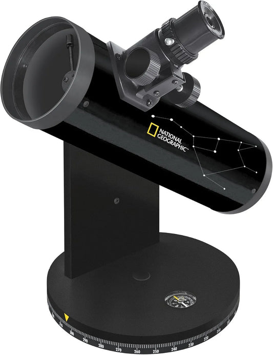 National Geographic Kompaktes Astronomisches Reflektor-Teleskop, 76 mm, Newton-Spiegelteleskop für Beobachtung von Mond, Planeten und Deep Sky