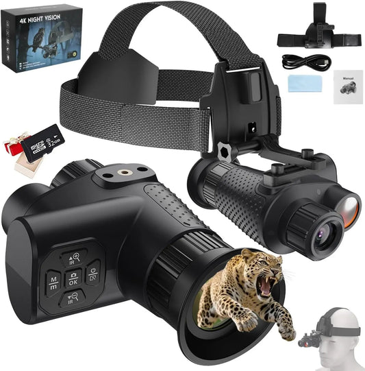 Digitales Nachtsichtgerät, Infrarot-Fernglas mit Foto- und Videoaufnahme, 8X, für Tierbeobachtung, Camping