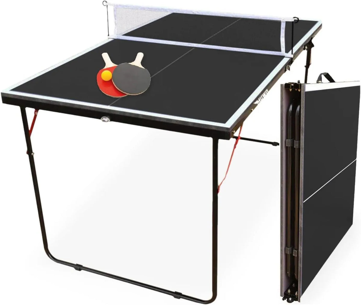 Tischtennisplatte, klappbare Konstruktion, für den Innenbereich, aus Stahl, mit Netz, 76 cm; Tischtennistisch für Training und Freizeitspiel