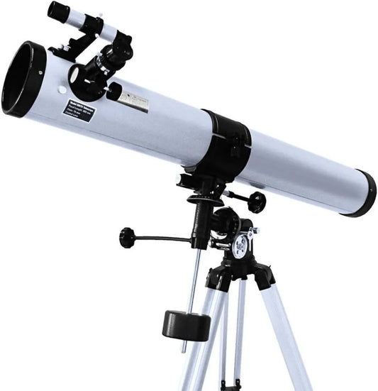 Newton-Spiegelteleskop, Astronomisches Reflektor-Teleskop, mit Stativ, für Beobachtung von Mond, für Hobby