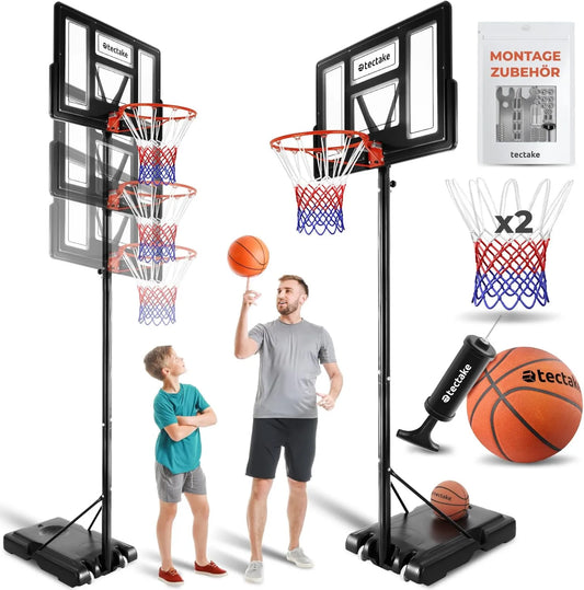 Basketball-Rückwand, Basketball-Zielbrett, höhenverstellbar, mit Rollen, wetterfest, für den Außenbereich, für Korbanlagen und Wurftraining