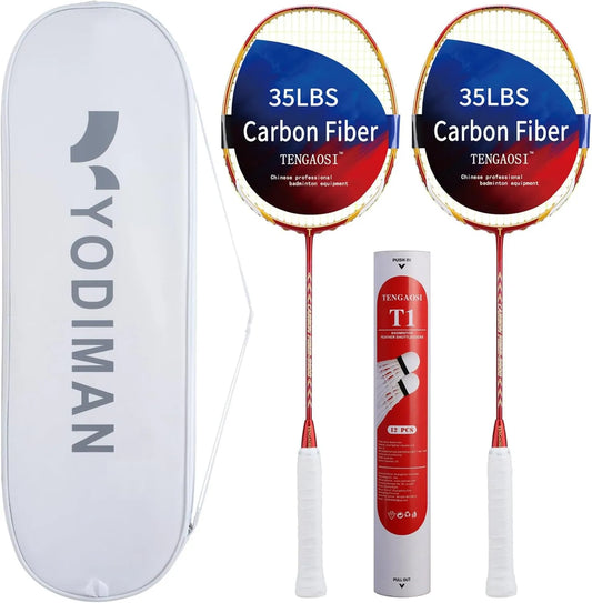 Badminton-Set, mit Schlägern, mit Bällen, 12 Stück; Federballschläger mit Zubehör für Garten, Training und Freizeitspiel