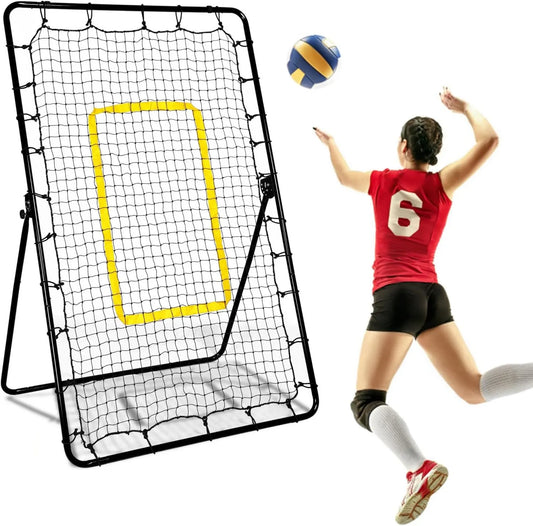 Ball-Rebounder mit Rückprallnetz, Kickback-Trainingsnetz, für Fußball, Handball und Ballkontrolle