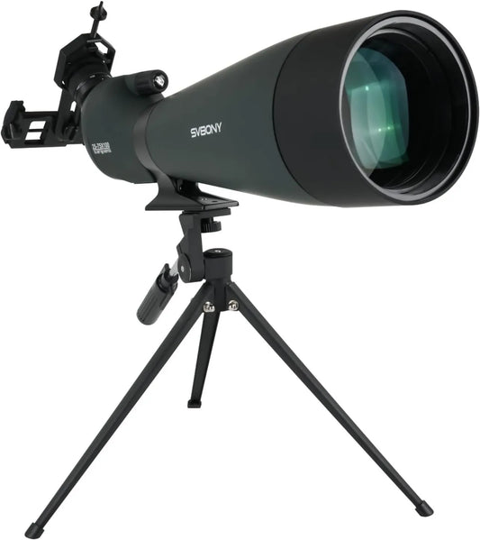 Spektiv mit Zoom SVBONY SV28, Beobachtungsfernrohr, 100 mm, mit FMC-Mehrschichtvergütung, mit Stativ, mit Transporttasche