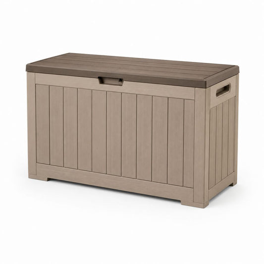 Rechteckige Türme aus Polypropylen und braun, 147 × 83 × 86 cm, 870 L