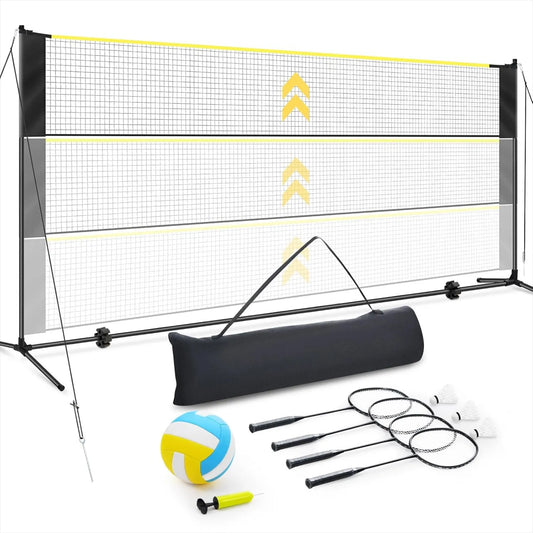 Badmintonnetz für Garten, Park und Training, leicht transportierbar, für den Außenbereich, 6,09 m × 0,76 m, mobiles Federballnetz