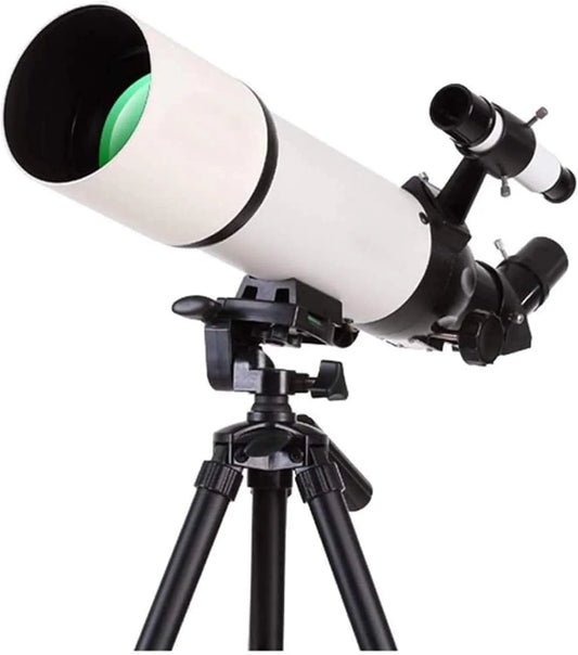 Beobachtungsfernrohr für Einsteiger und Erwachsene, Astronomisches Teleskop, 5x24, 80 mm, mit Stativ, mit Transporttasche, für Beobachtung von Mond