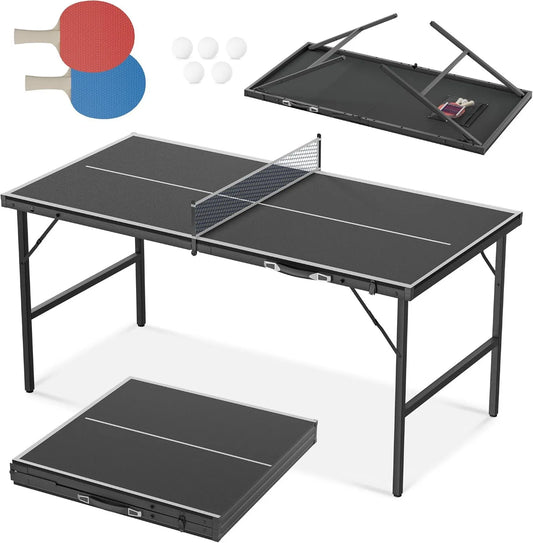 Tennis-Set, Tennisschläger mit Zubehör, klappbare Konstruktion, für innen und außen, mit Netz, mit Schlägern, 76 cm, 5 Bälle