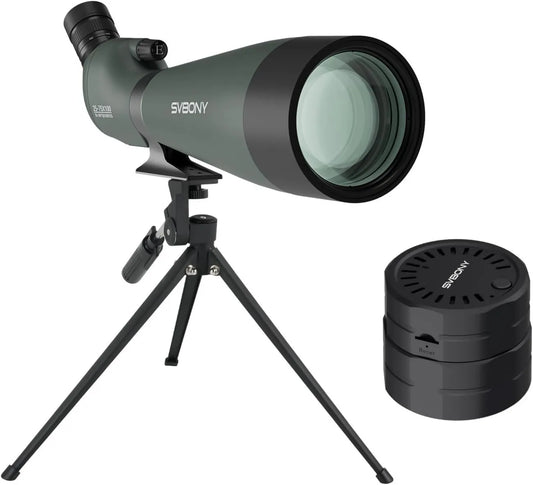 SVBONY SV28 Spektiv mit Zoom, mit FMC-Mehrschichtvergütung, mit WLAN, mit Smartphone-Adapter, mit Stativ, Beobachtungsfernrohr